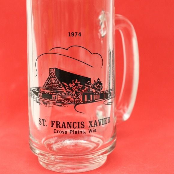 St Francis Xavier Church 1974 Mug Cross Plains Wisconsin - Picture 1 of 4